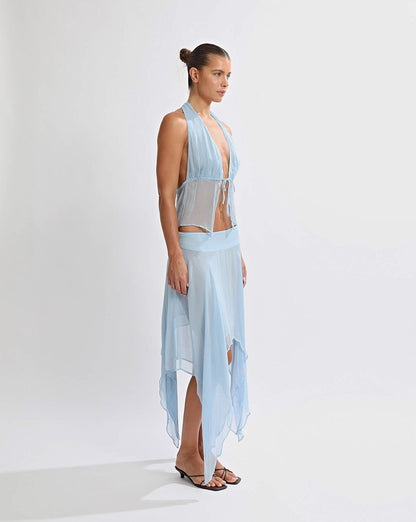 Suri Midi Skirt Light Blue