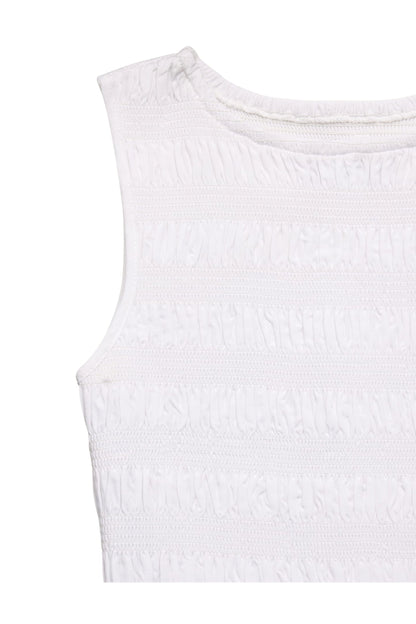 TWEEN TARA SMOCKED RUFFLE TANK DRESS