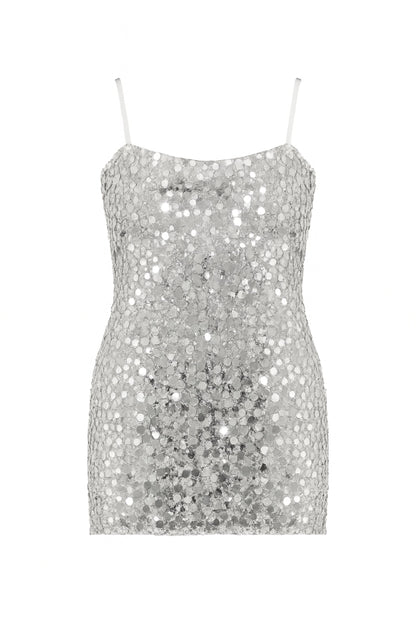 TWEEN TIA CHUNKY MIXED SEQUIN PARTY DRESS