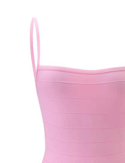 MIDORI MINI BANDAGE DRESS - BABY PINK