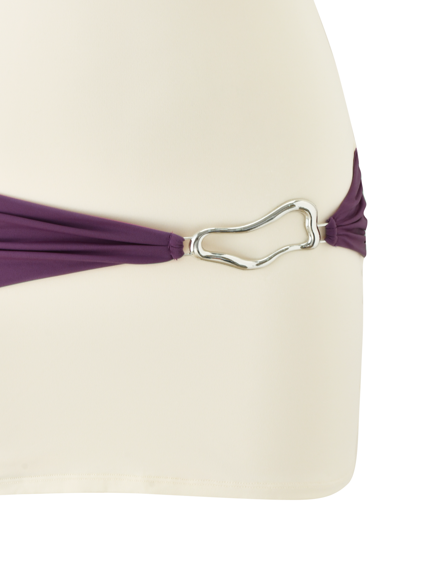 EOS MINI DRESS - CREAM AND DUSTY LILAC