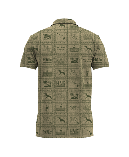 Vintage Hawaii Anywhere Polo Dusty Green