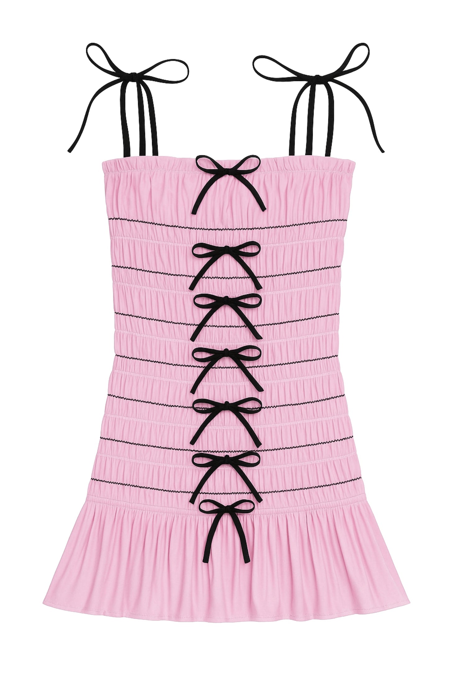 TWEEN WINNIE MULTI BOW SMOCKED DRESS