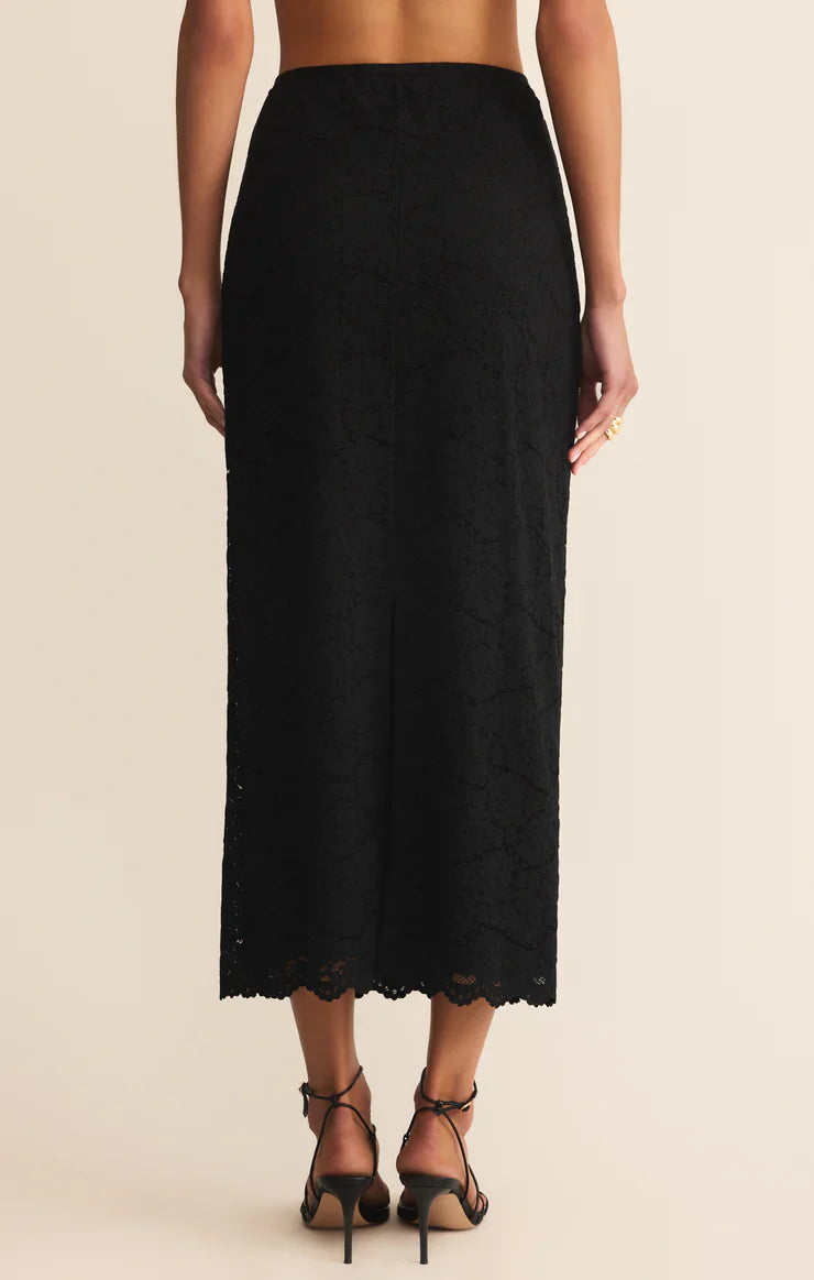 Via Lace Midi Skirt