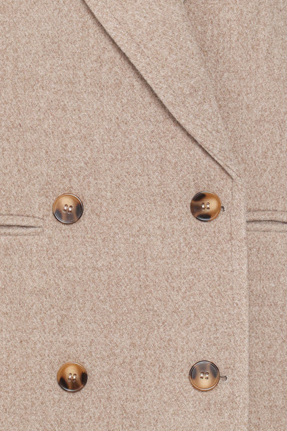 Cartia Shawl Collar Car Coat - Taupe