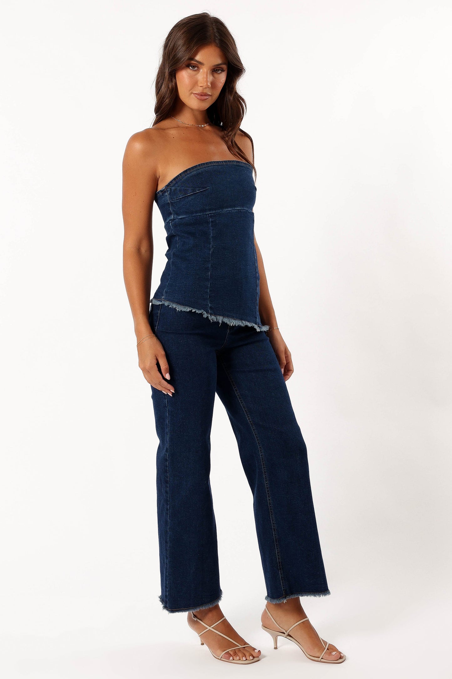 Carrie Wide Leg Jeans - Dark Denim