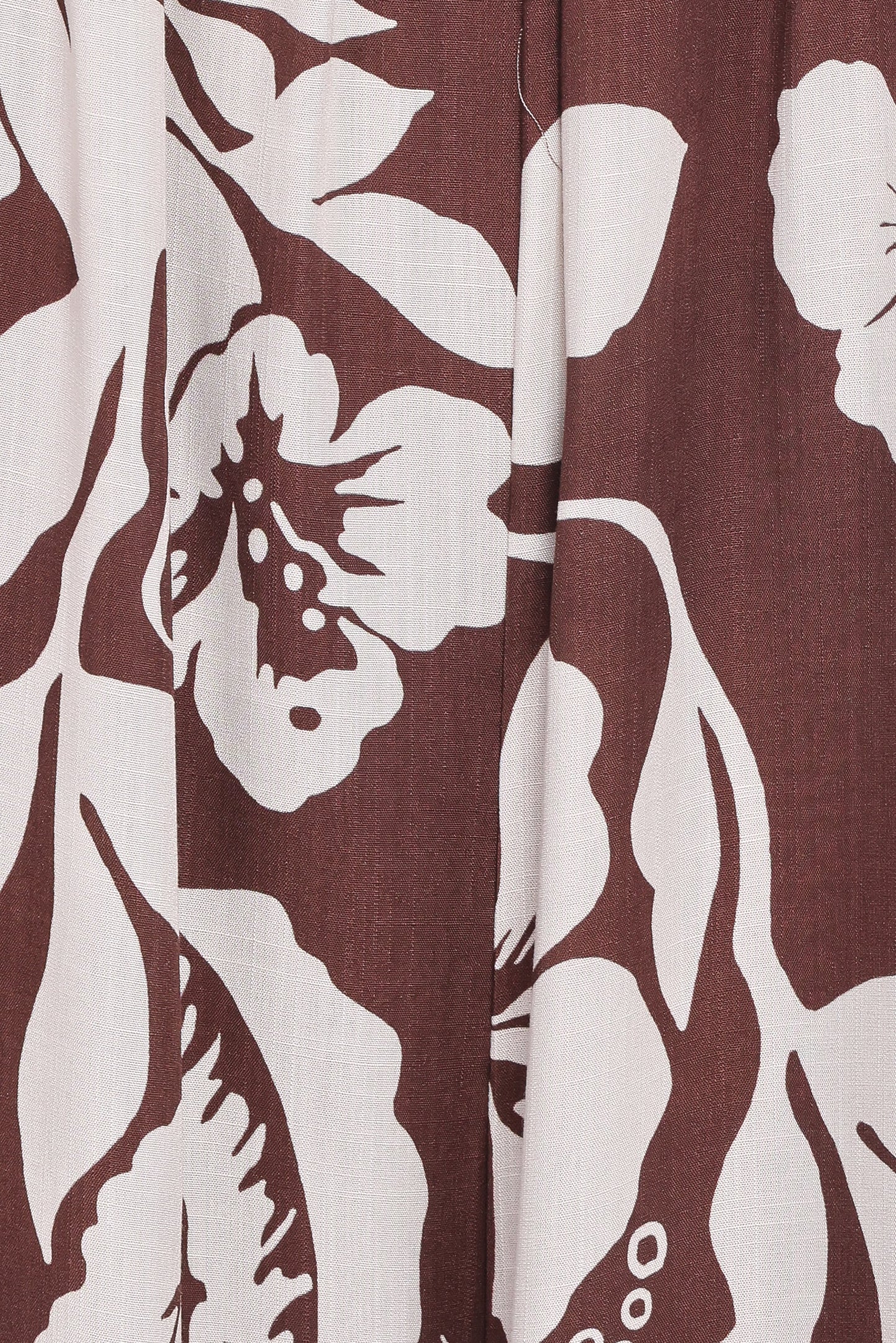 Abegail Flowy Jumpsuit - Brown Hibiscus