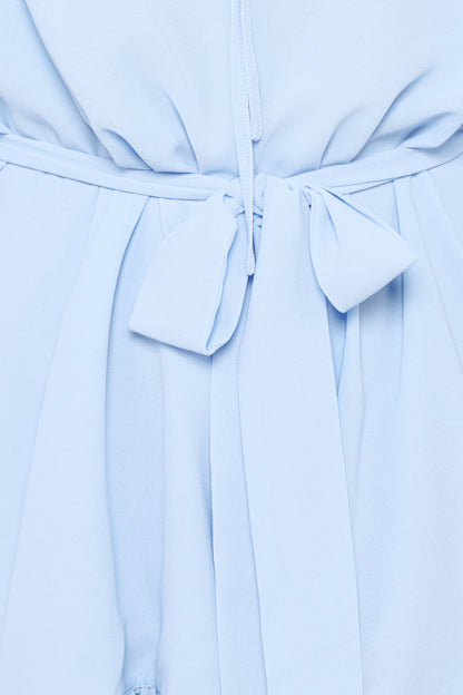 Brianna Long Sleeve Playsuit - Blue