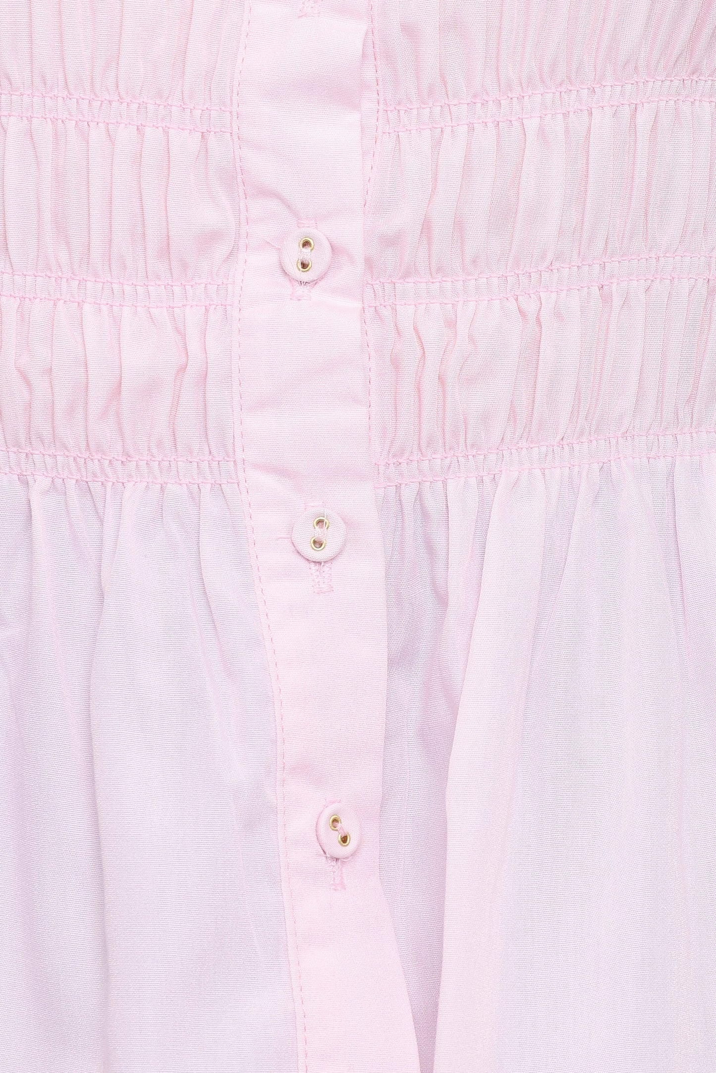 Cameron Shirred Shirt - Pale Pink