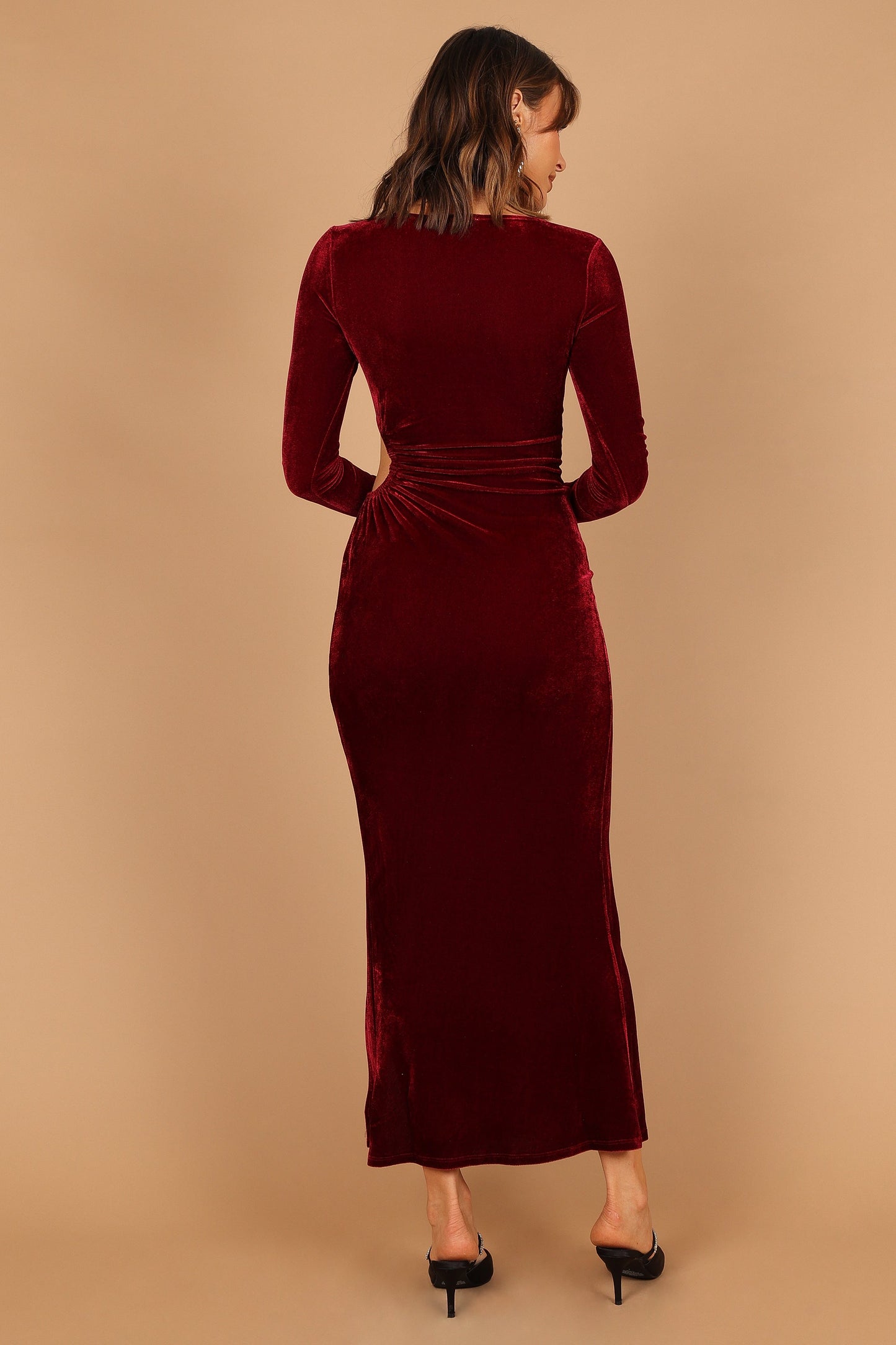 Sarine Long Sleeve Maxi Dress - Wine