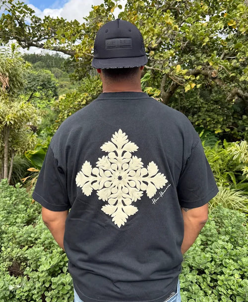 Kuiki Puff Heavyweight Tee Black Garment Dyed
