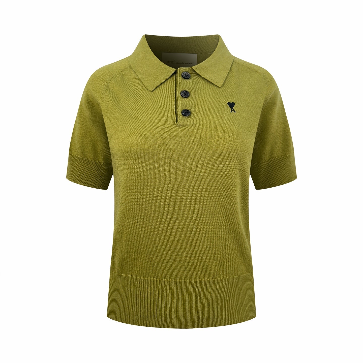 2026 Women’s Heart A Embroidered Polo Neck Knit Top (DD112)